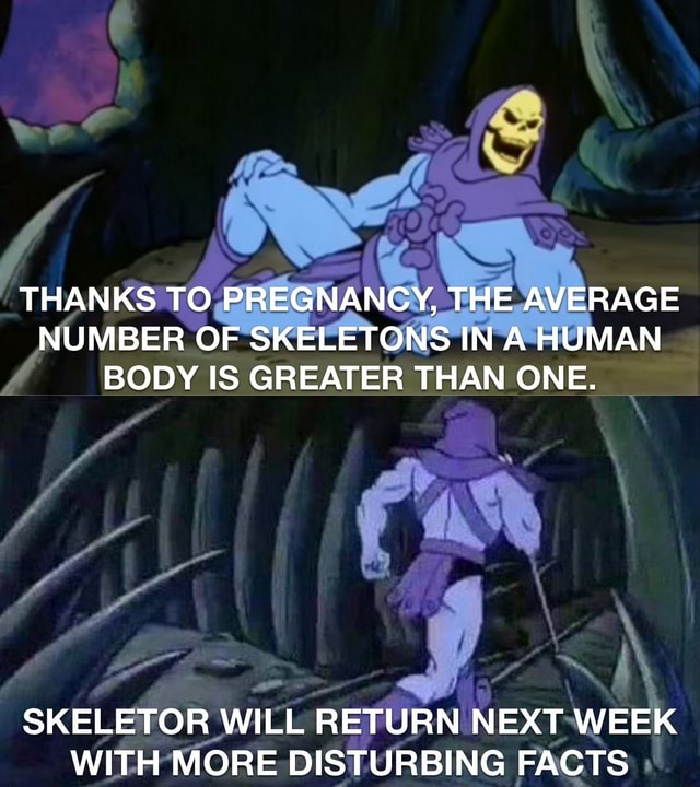 Fe THANKS TO PREGNANCY, THE AVERAGE NUMBER OF SKELETONS IN A HUMAN BODY ...