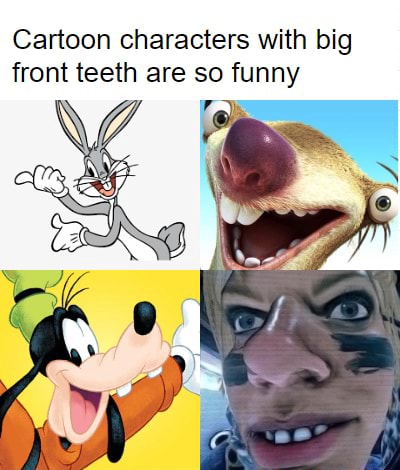 Featured image of post Cartoon Characters With Big Front Teeth Tooth growing in front or behind another tooth teeth and tooth concept of