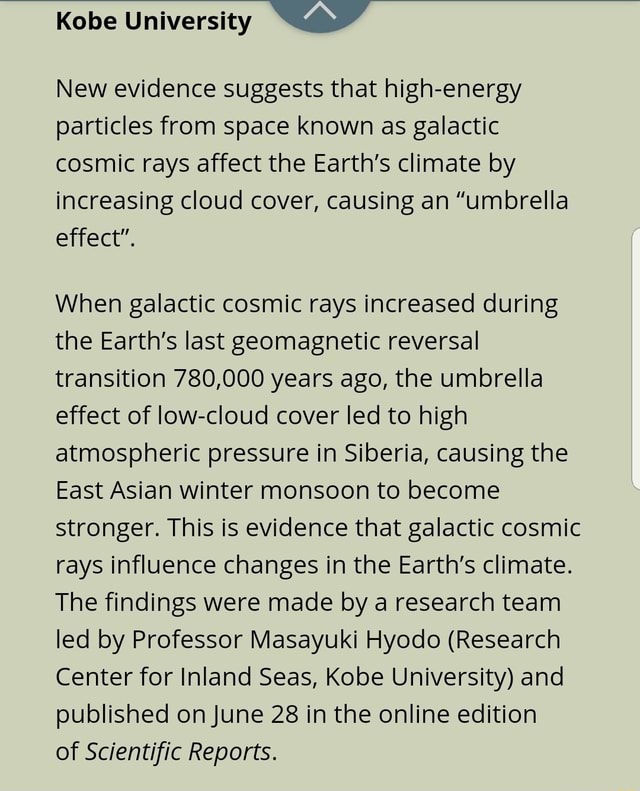 Kobe University w New evidence suggests that high-energy particles from ...