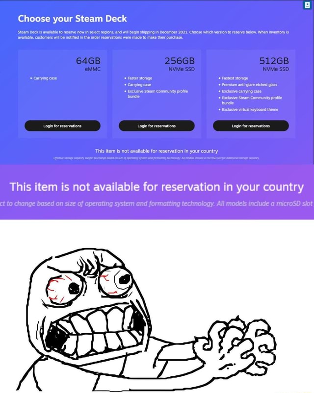 Choose your Steam Deck 'Steam Deck is available to reserve now in