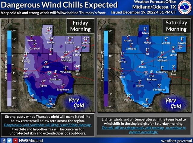 Weather Forecast Office Dangerous Wind Chills Expected Very cold air ...