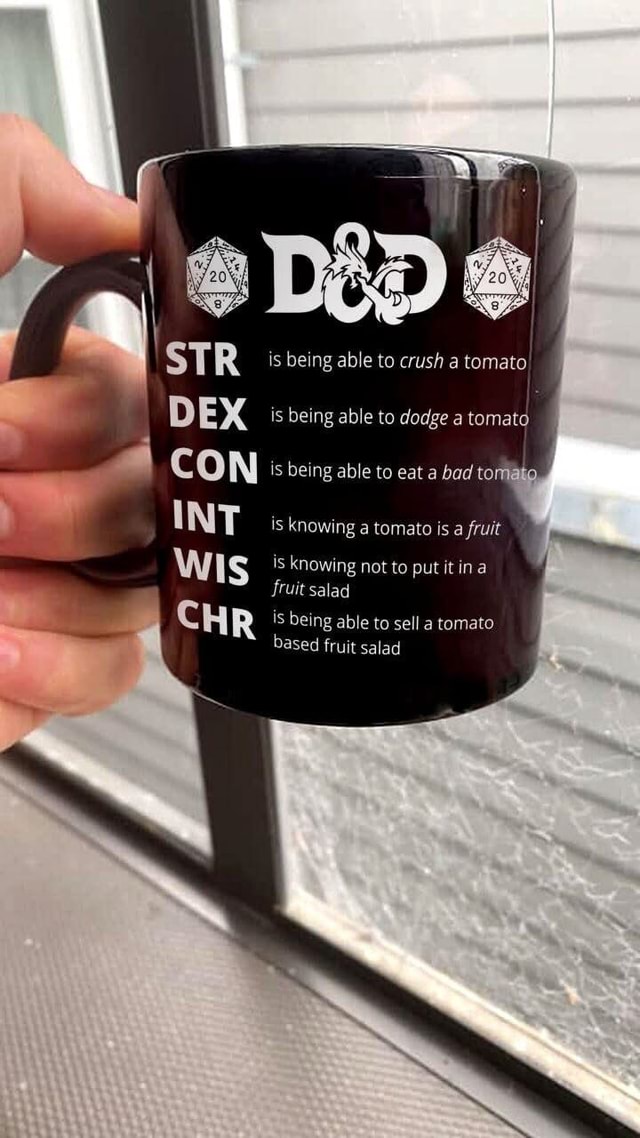 I STR is being able to crush a tomato D EX is being able to dodge a ...