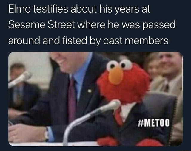 Elmo testifies about his years at Sesame Street where he was passed ...