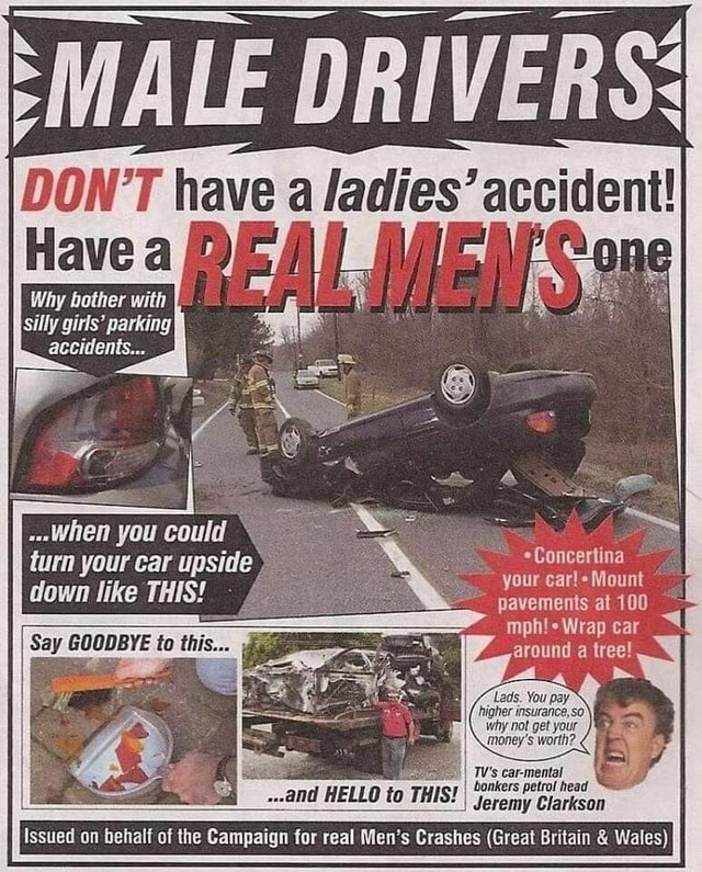 ALE DRIVERS Why bother with silly girls' parking I. accidents