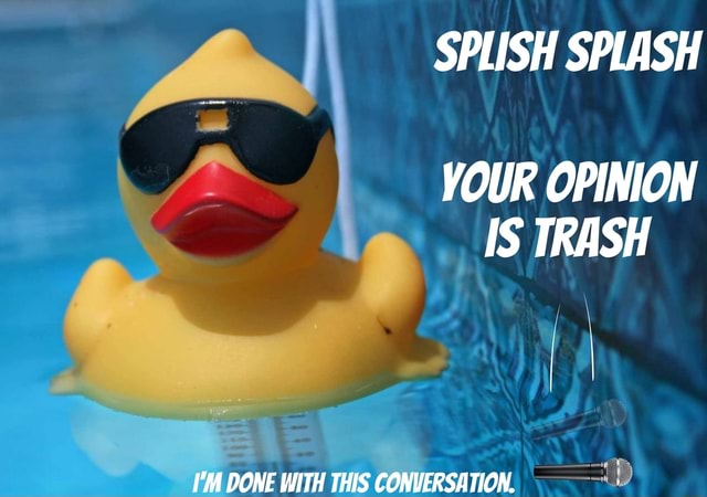 Splish Splash Your Opinion Is Trash 