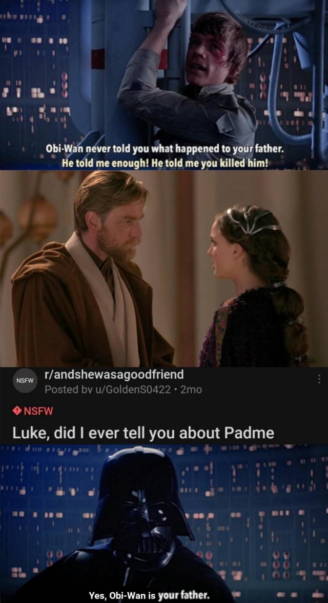 Nsw '/andshewasagoodfriend Luke, did ever tell you about Padme one - iFunny