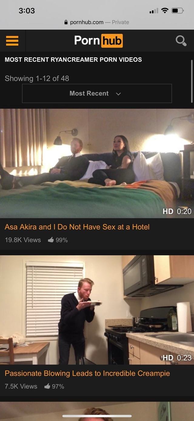 MOST RECENT RYANCREAMER PORN VIDEOS Asa Akira and I Do Not Have Sex at a  Hotel Passionate Blowing Leads to Incredible Creampie 7.5K Views & 97% -  iFunny