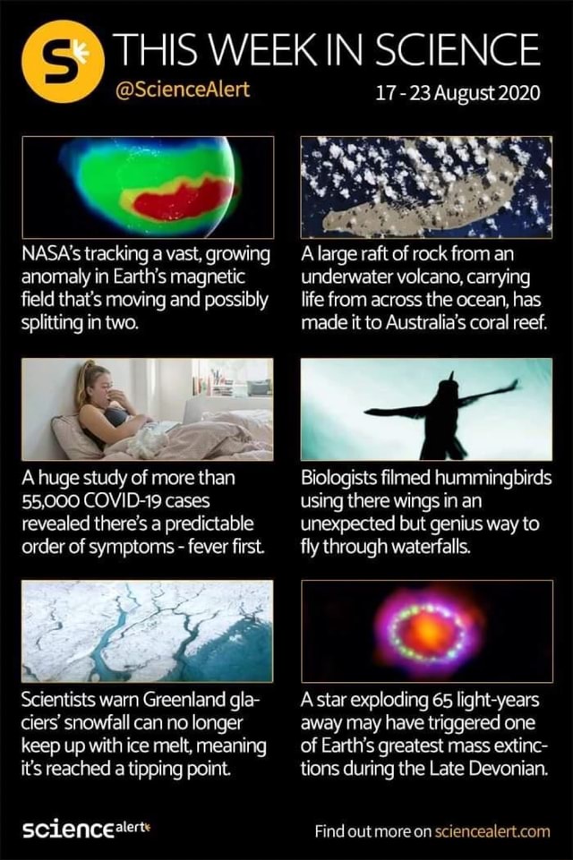 THIS WEEK IN SCIENCE @ScienceAlert 17 - 23 August 2020 NASA's Tracking ...