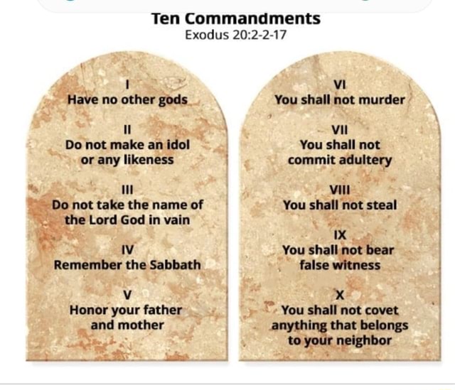 Ten Commandments Exodus Have no other gods ll Do not make an idol or ...