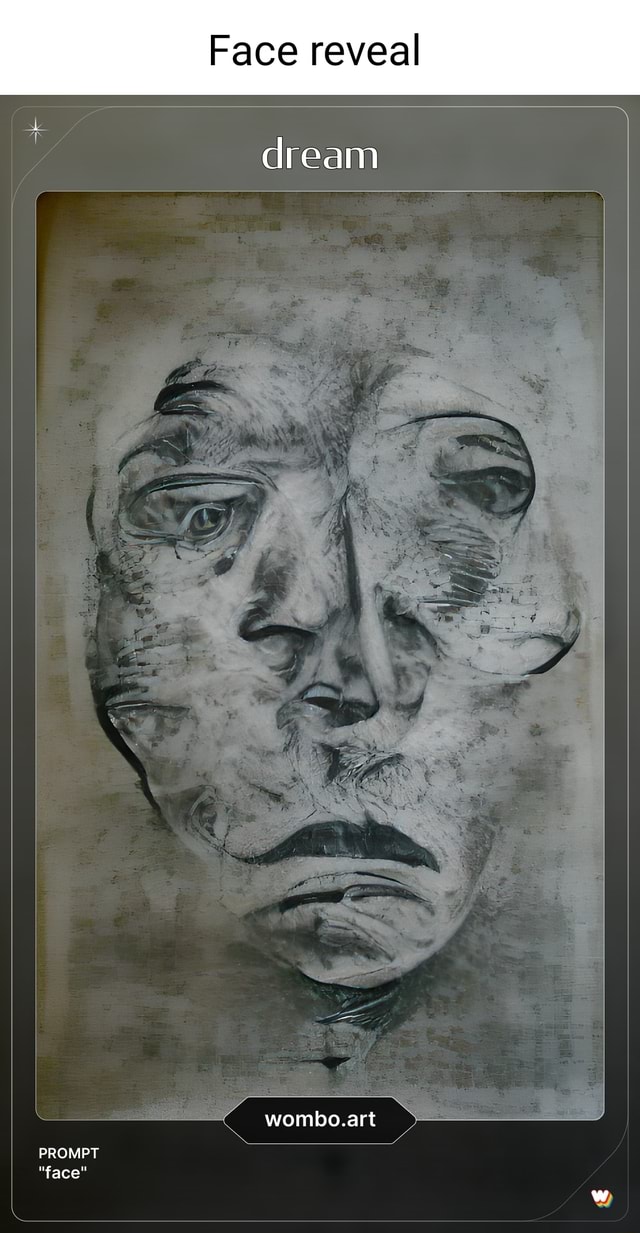 Face reveal dream wombo.art PROMPT "face" iFunny
