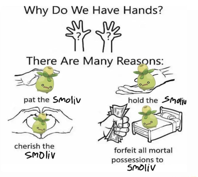 Why Do We Have Hands? There Are Many Reasons: pat the Smoliv hold the ...