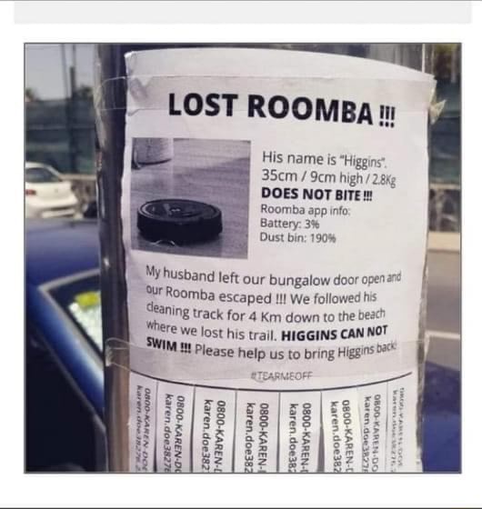 lost roomba