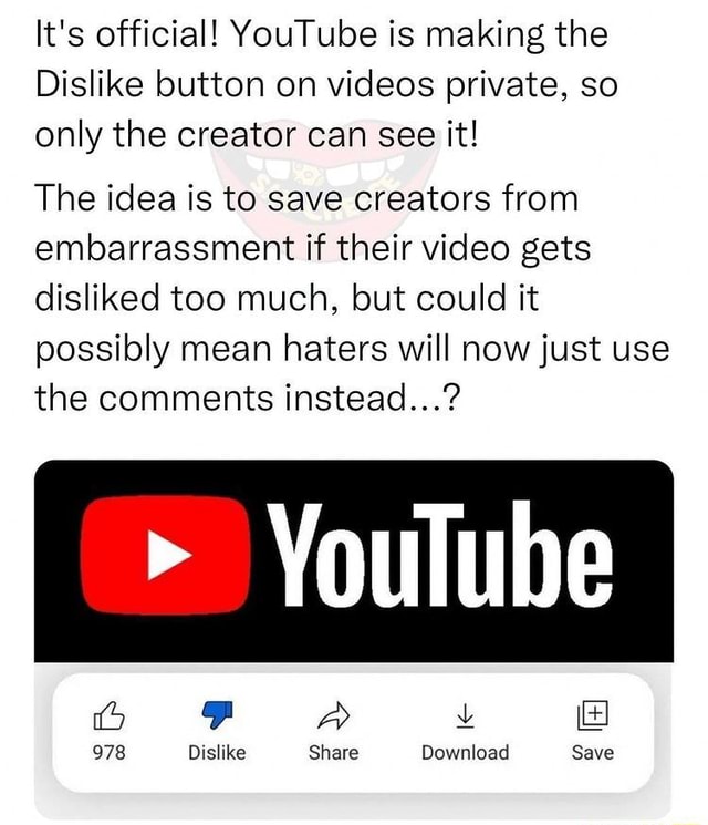 can video makers see who disliked