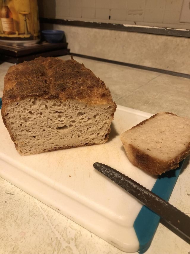 Sourdough starter was cassava flour and water. I started with a tiny