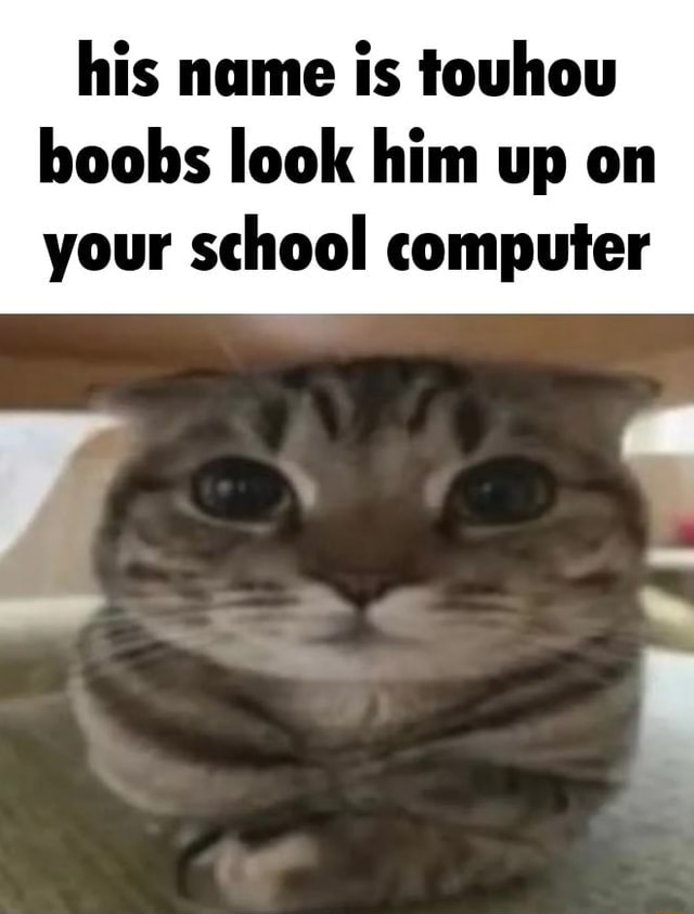His name is touhou boobs look him up on your school computer ifunny