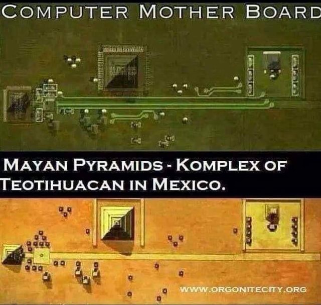 COMPUTER MOTHER BOARD MAYAN PYRAMIDS - KOMPLEX OF TEOTIHUACAN IN MExIco ...