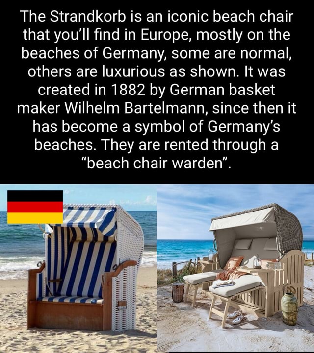 The Strandkorb is an iconic beach chair that you'll find in Europe ...