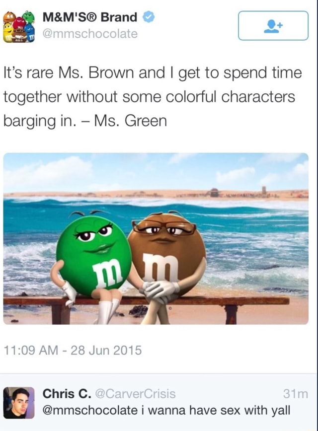M&M'S on X: It's rare Ms. Brown and I get to spend time together