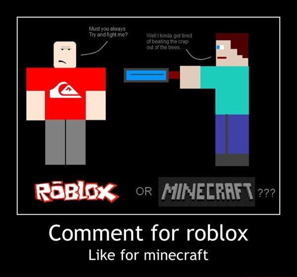 Comment For Roblox Like For Minecraft Comment For Roblox Like For Minecraft - roblox x minecraft
