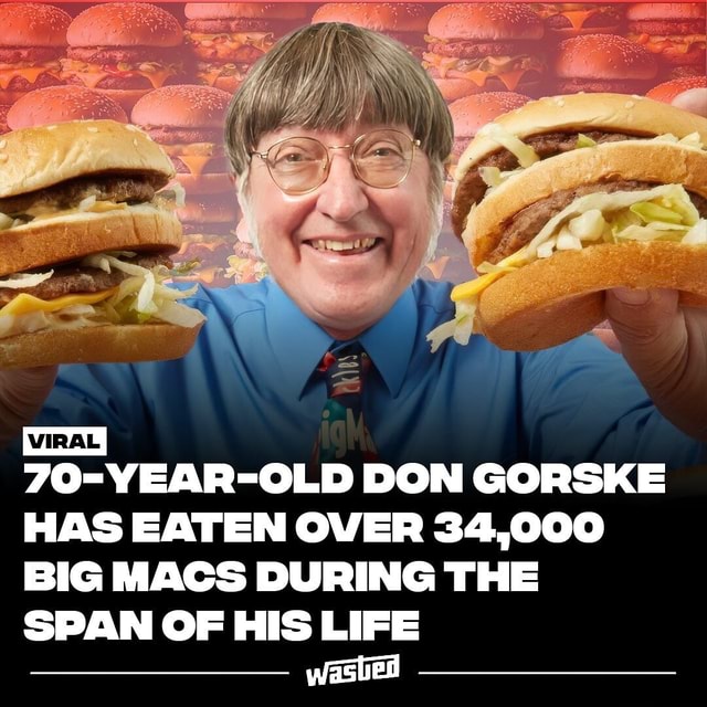 Don Gorske, 70, has extended his Guinness World Records title for the