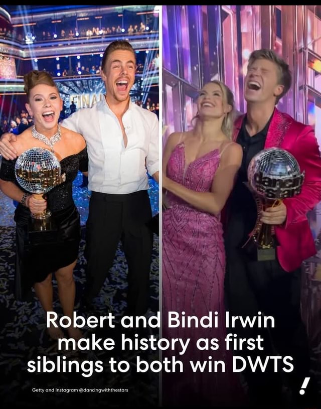 Robert and Bindi Irwin make history as first siblings to both win DWTS ...