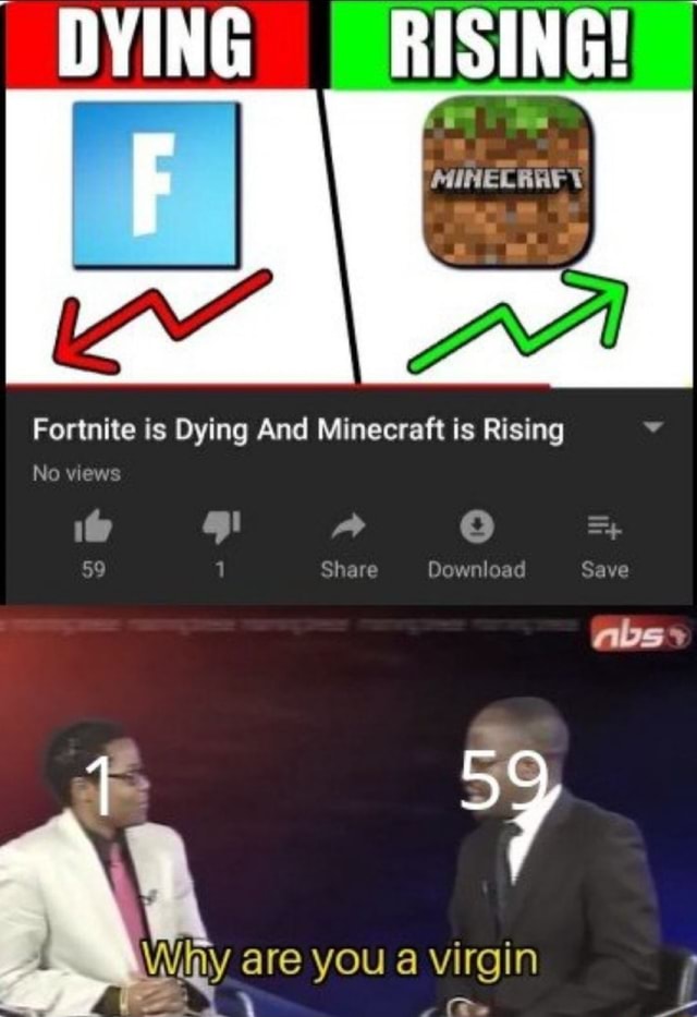 Is Fortnite Dying To Minecraft Fortnite Is Dying And Minecraft Is Rising