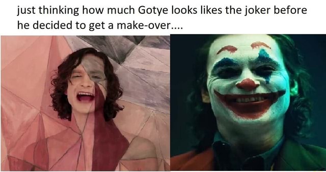 Just thinking how much Gotye looks likes the joker before he decided to ...