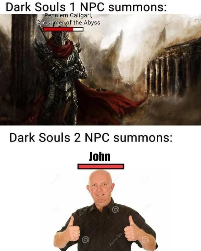 Dark Souls NPC summons iem Caligari, the Abyss Dark Souls 2 NPC