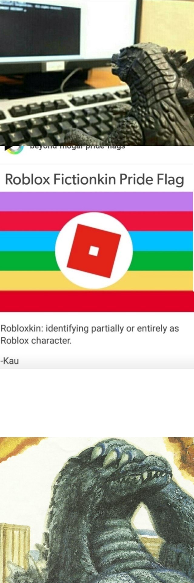 Roblox Fictionkin Pride Flag Robloxkin Identifying Partially Or Entirely As Roblox Character - roblox pride song
