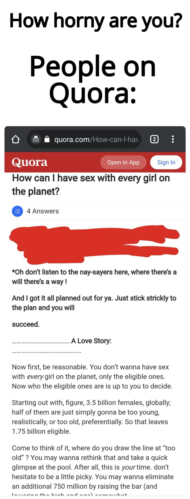 How Horny Are You People On Quora Quora How Can Have Sex With Every