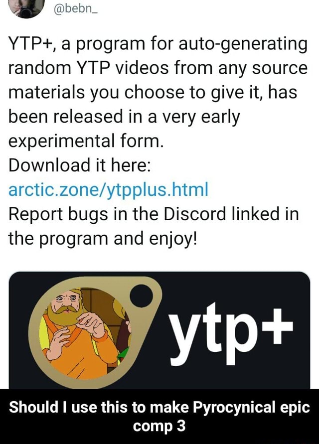 YTP+, a program for auto-generating random YTP videos from any source ...