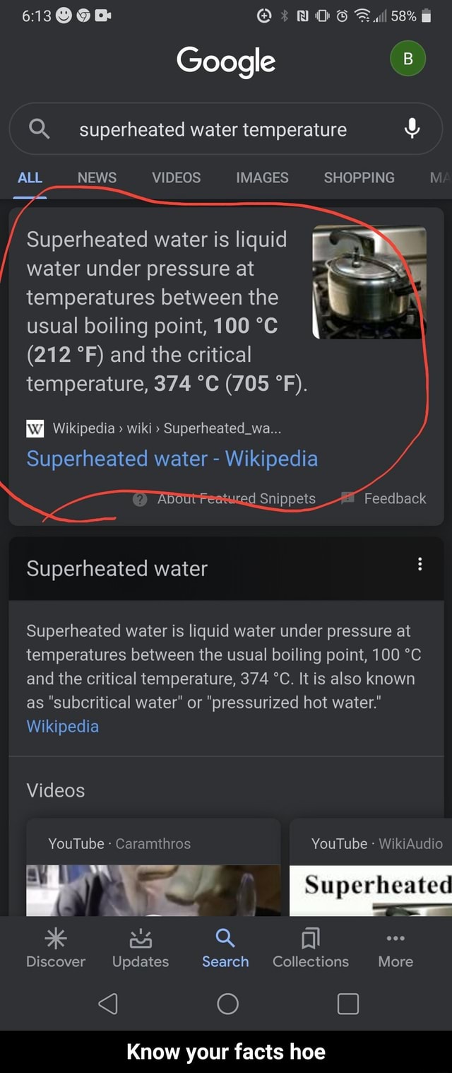O, superheated water temperature 4 ALL NEWS VIDEOS IMAGES SHOPPING MV
