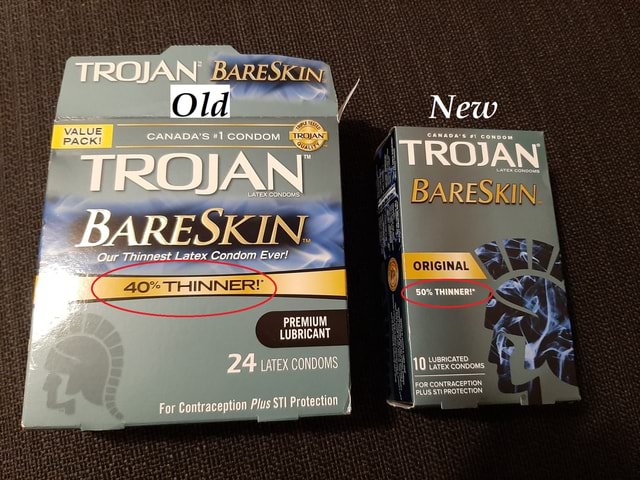 TROIAN BARE Old VALUE PAGKI CANADA'S CONDOM LATER I Ever! BARESKIN