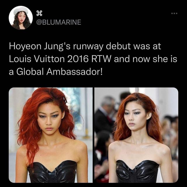 ⌘ on X: Hoyeon Jung's runway debut was at Louis Vuitton 2016 RTW