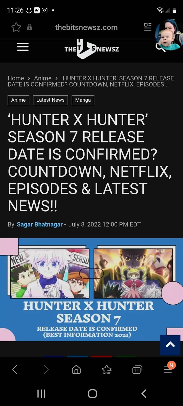 EWSZ Home > Anime 'HUNTER X HUNTER' SEASON 7 RELEASE DATE IS CONFIRMED