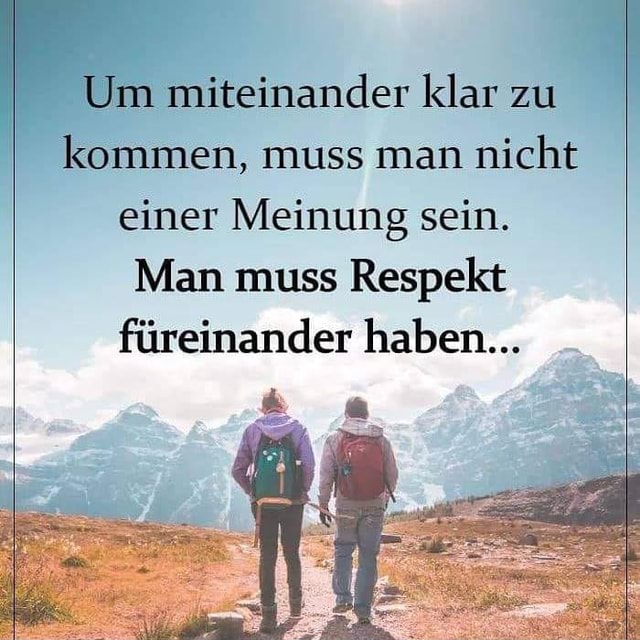 Um miteinander klar zu kommen, muss man nicht einer Meinung sein. Man