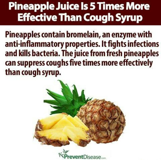 Pineapple Juice Is 5 Times More Effective Than Cough Syrup Pineapples