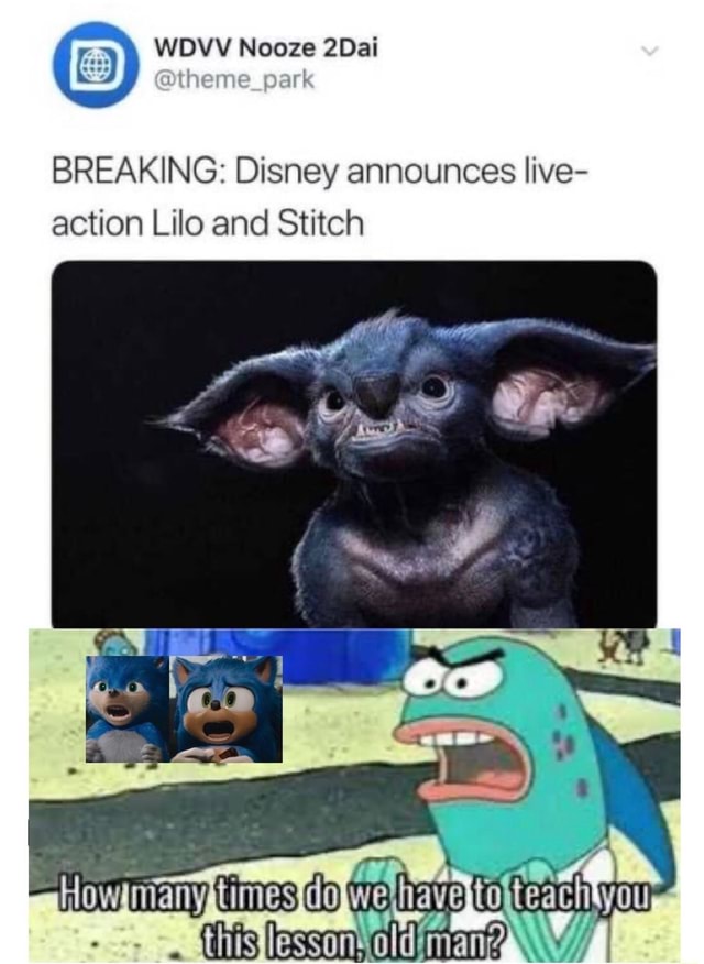 BREAKING: Disney announces live- action Lilo and Stitch - iFunny