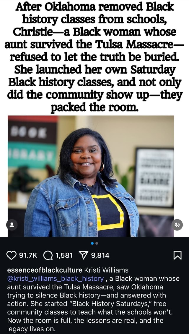 After Oklahoma removed Black history classes from schools, Christie-a ...