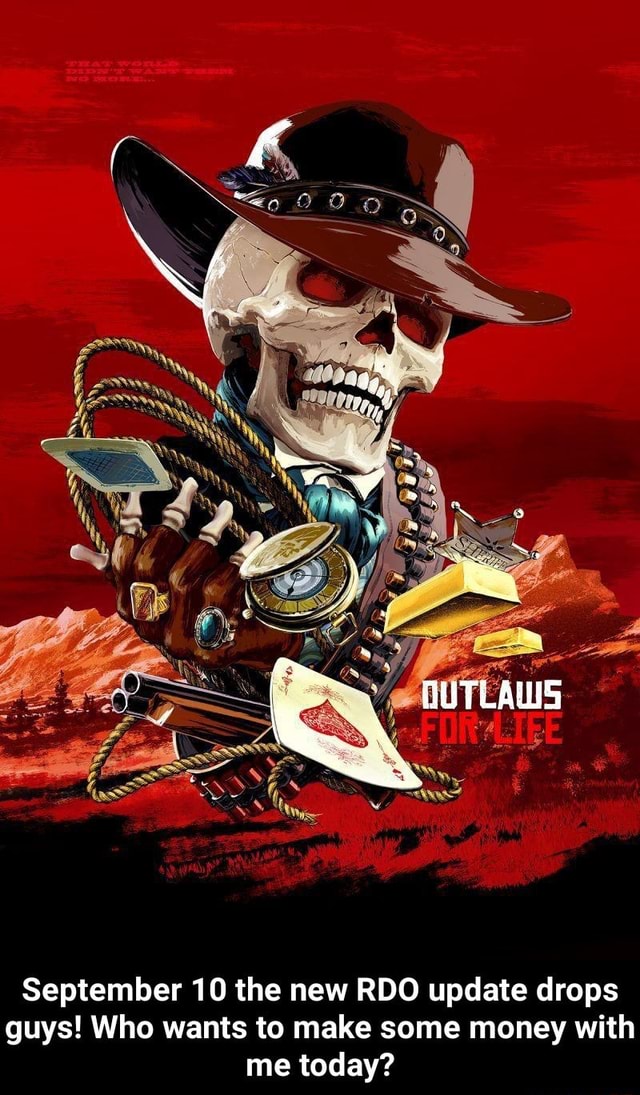 September 10 the new RDO update drops guys! Who wants to make some