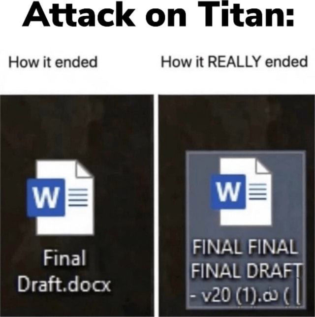 Attack on Titan: How it ended How it REALLY ended FINAL FINAL FINAL ...