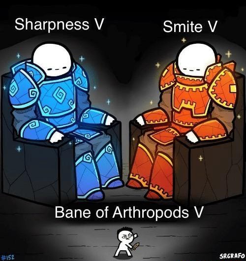 Sharpness V Smite V Es Bane Of Arthropods V Ifunny