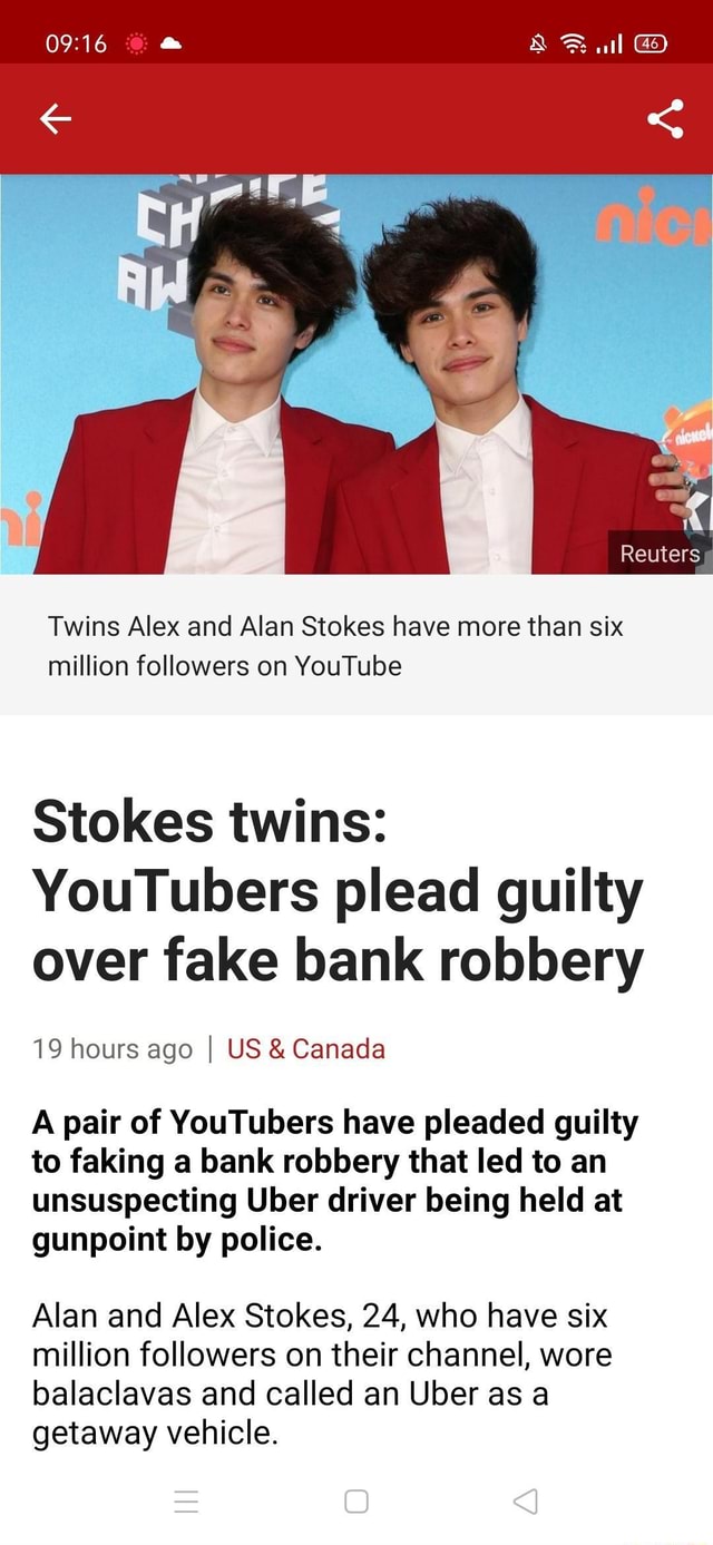 Muppets Reuters Twins Alex and Alan Stokes have more than six million