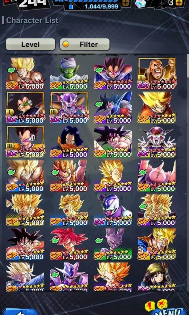 LFs Included : 3* UI Goku, 3* SSj3 Goku , 3* Angry Goku, 7* Vegito Blue ...