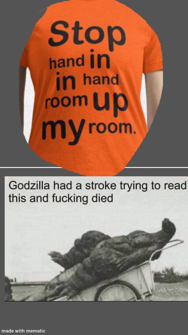 Godzilla had a stroke trying to read this and fucking died iFunny