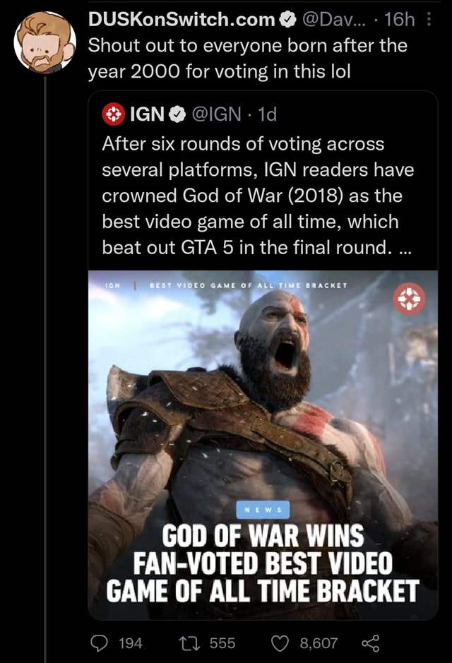 What's Up With IGN's 'Best Game Of All Time' Bracket?