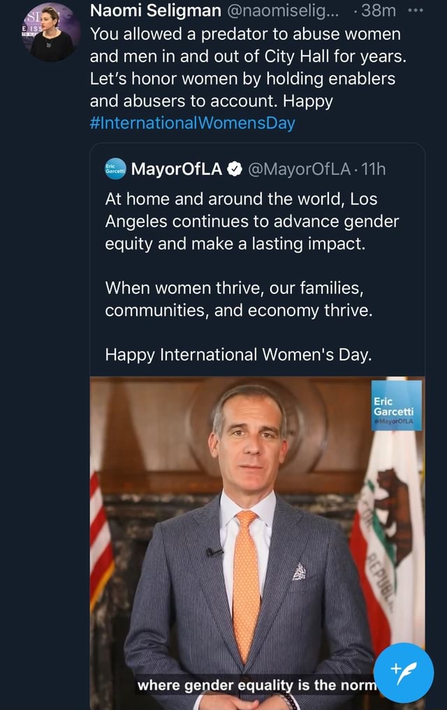 Naomi Seligman naomiselig... You allowed a predator to abuse women and