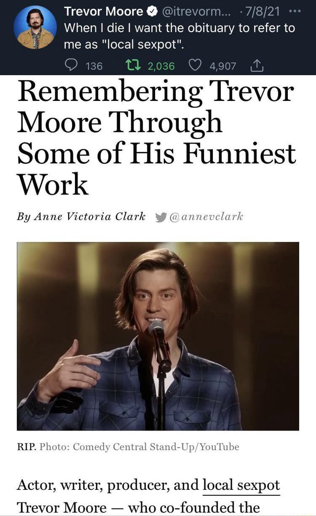 Remembering Trevor Moore Through Some of His Funniest Work