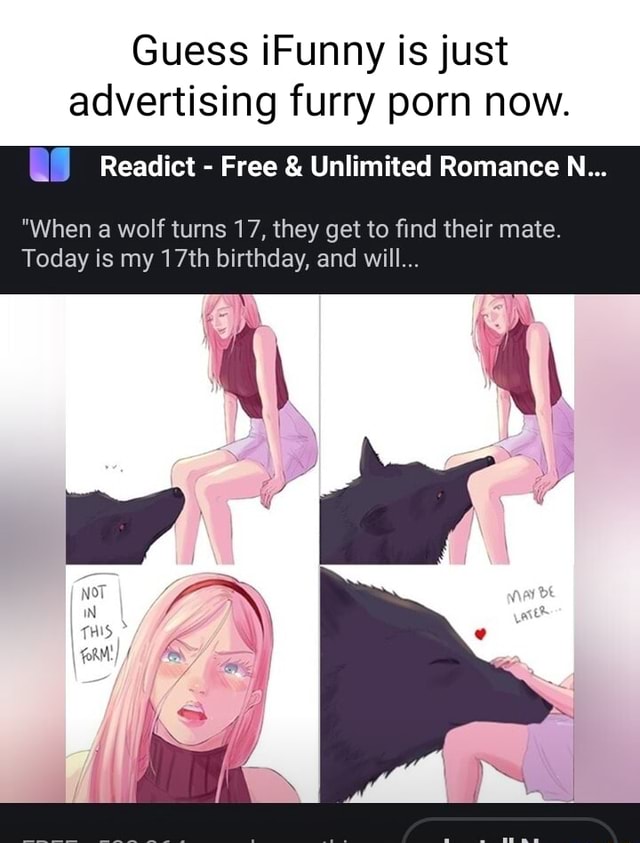 640px x 843px - Guess iFunny is just advertising furry porn now. ul Readict - Free &  Unlimited Romance N... \