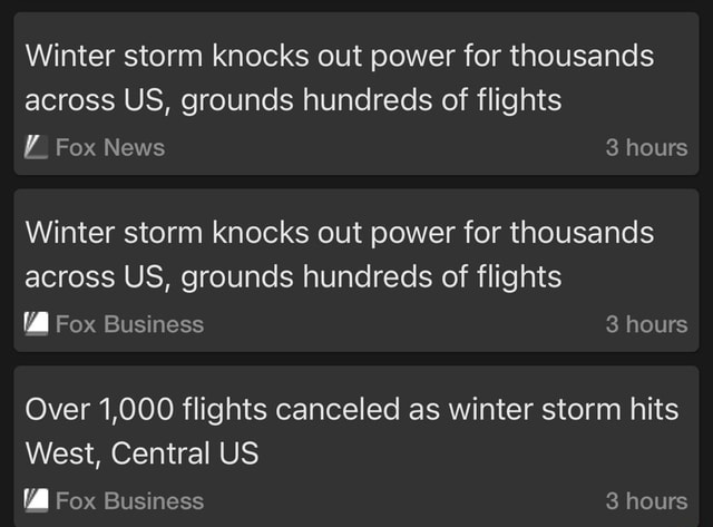 Winter storm knocks out power for thousands across US, grounds hundreds ...